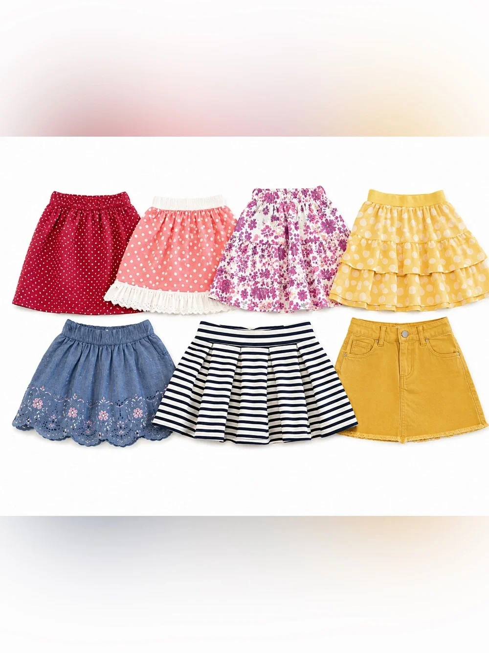 H&M and other Kids Skirt Collection - Red, Pink, Yellow, Blue, Striped